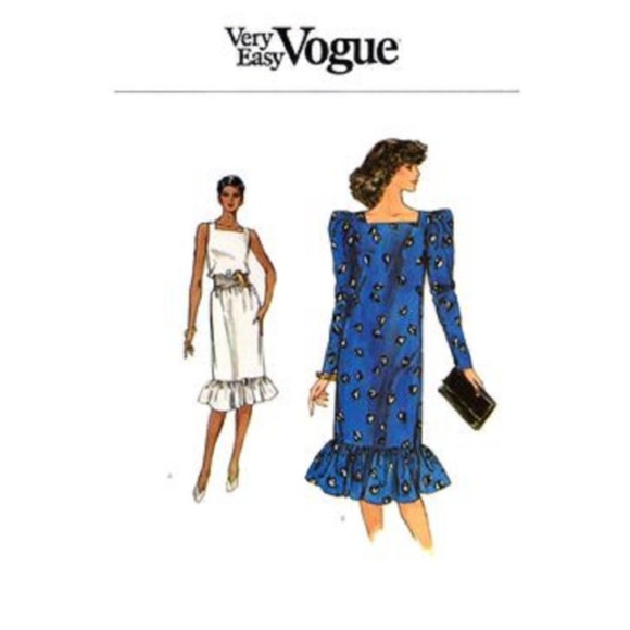 Vintage ©1980 Vogue 8261 Misses' Dress - Two Variations - Size 12-14-16 - Picture 1 of 2